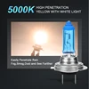2x 100W H1 H7 H4 H8 H11 9005 HB3 9006 HB4 Car Halogen Fog Light HeadLight DRL HOD Lamp 5000K Dark Blue Glass Replacement Bulb 5