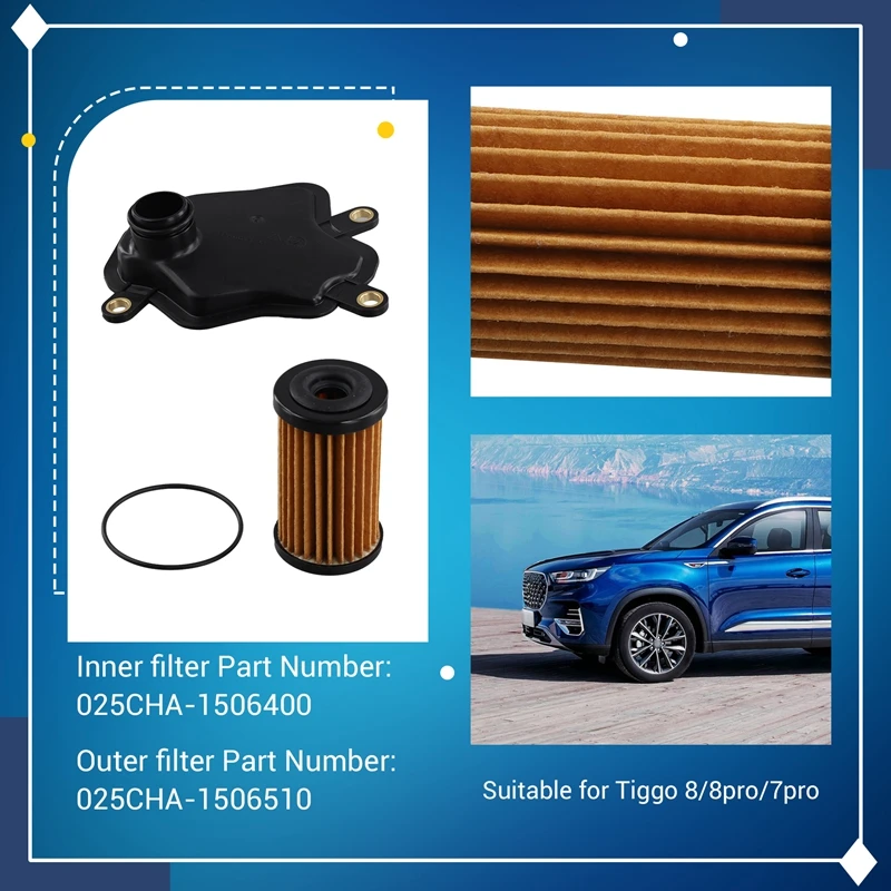 Transmission Filter Transmission Filter for Chery Tiggo 8/8Pro/7Pro External 025CHA-1506400 Internal 025CHA-1506510-Boom
