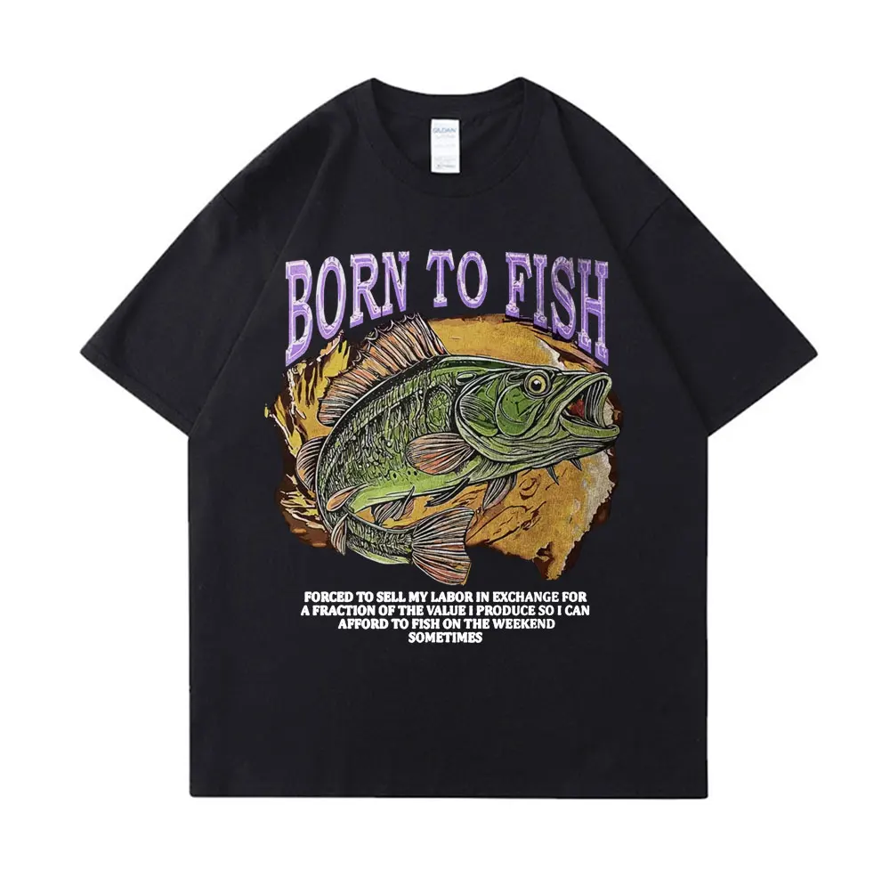 Buy A Man Eat Fish He Day Teach Fish Man To A Lifetime Funny Meme T Shirt Unisex Casual Cotton T-shirt Men Cotton Oversized Tees 6