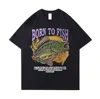 Buy A Man Eat Fish He Day Teach Fish Man To A Lifetime Funny Meme T Shirt Unisex Casual Cotton T-shirt Men Cotton Oversized Tees 6