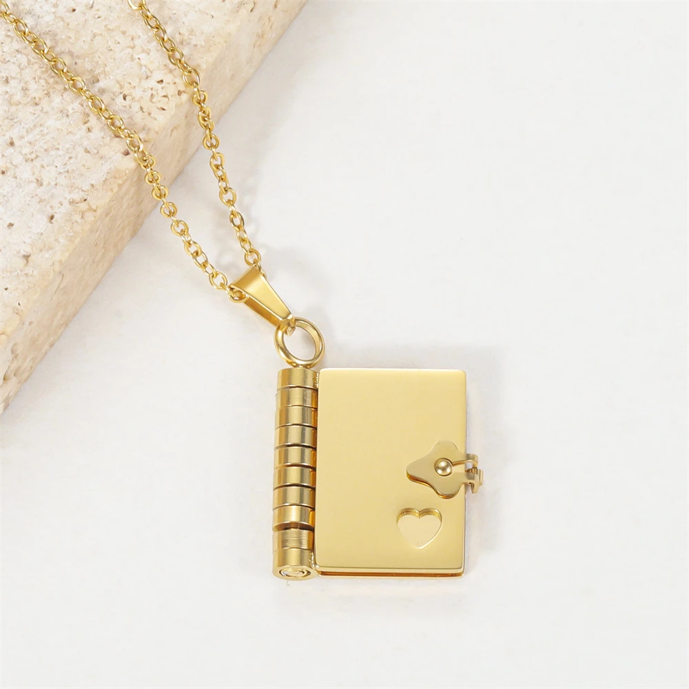 MyCode Collana Personalizzata The Life Book: Ciondolo Libro In Acciaio Anallergico Con Incisioni - Idea Regalo Italiana - 3