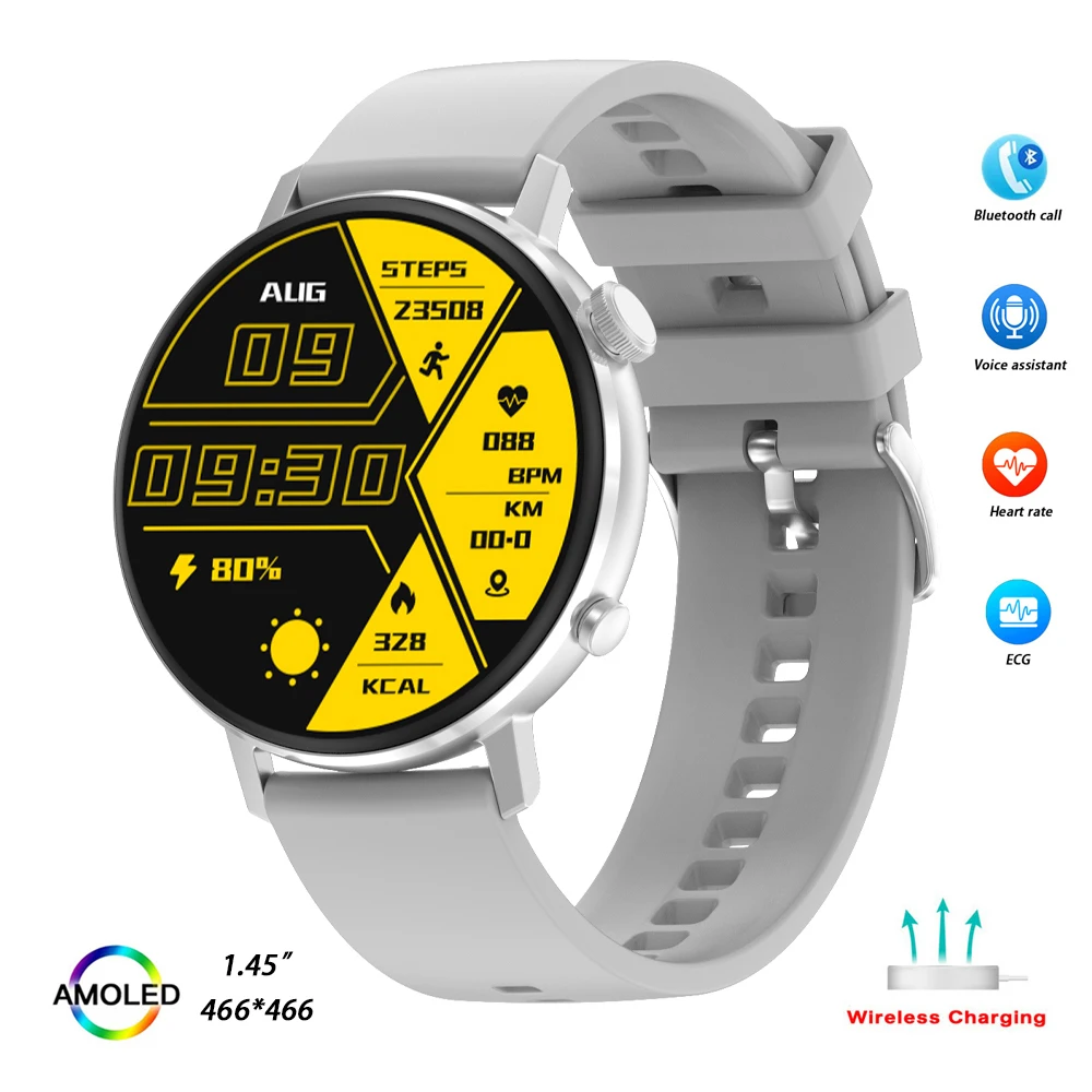 Наручные часы DT88 Max с AMOLED-экраном 1,45 дюйма, Смарт-часы для мужчин и женщин, электронные наручные часы, фитнес-браслет, смарт-браслет