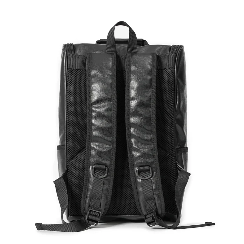 Fashion Men's Backpack Casual Solid Leather Backpack Men High Capacity Travel Backpack Schoolbags Brand Design Back Packs Bags 6