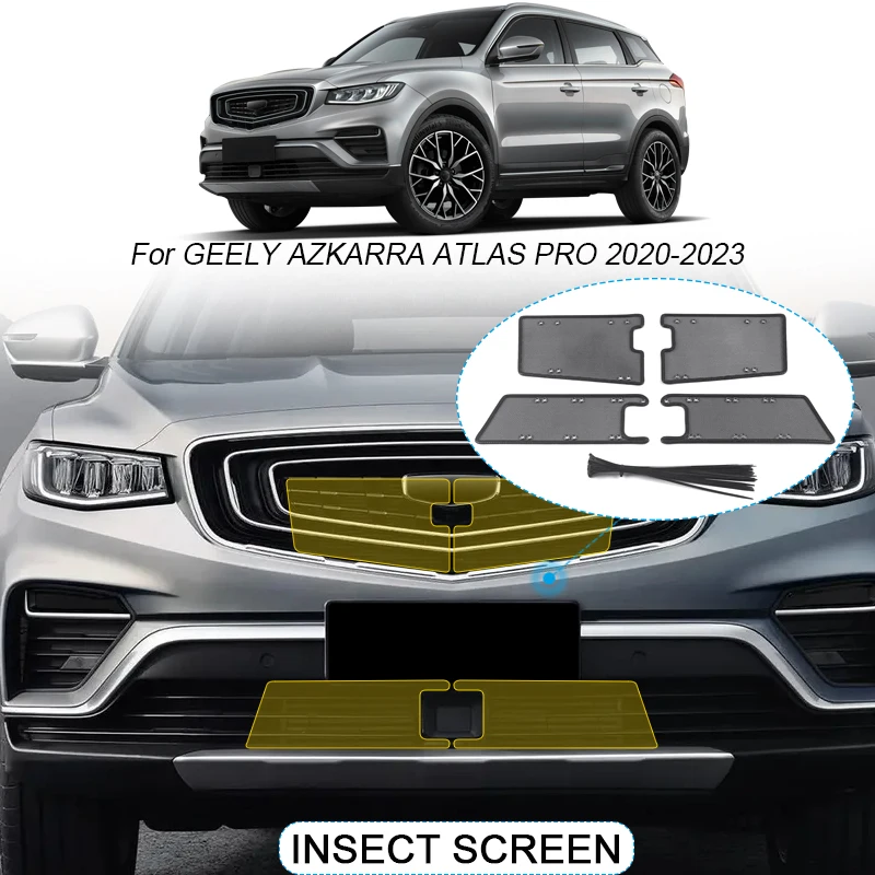 

4pcs Car Insect-proof Air Inlet Protection Cover Insert Vent Racing Grill Filter Net For GEELY AZKARRA ATLAS PRO 2020-2023