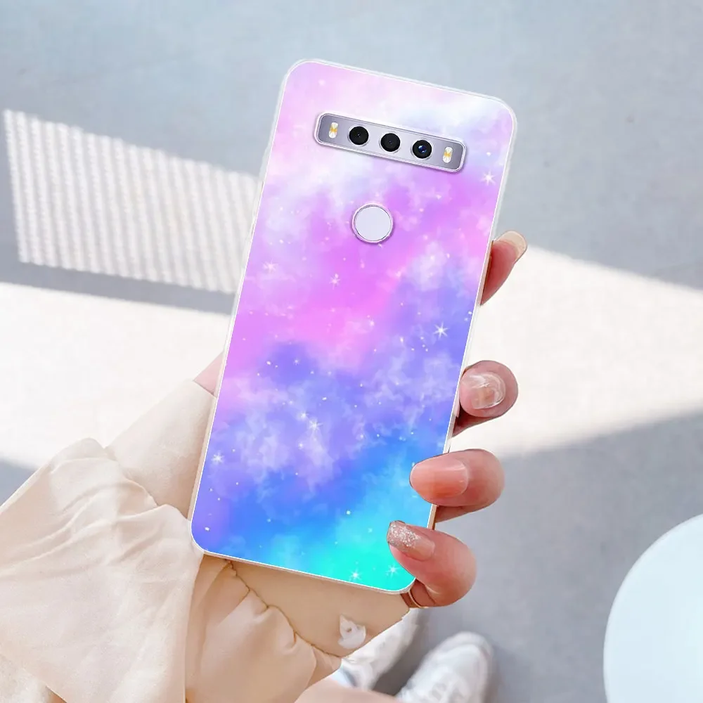Stylish Clear Silicone Soft Shell Phone Case with Fashion Print Design