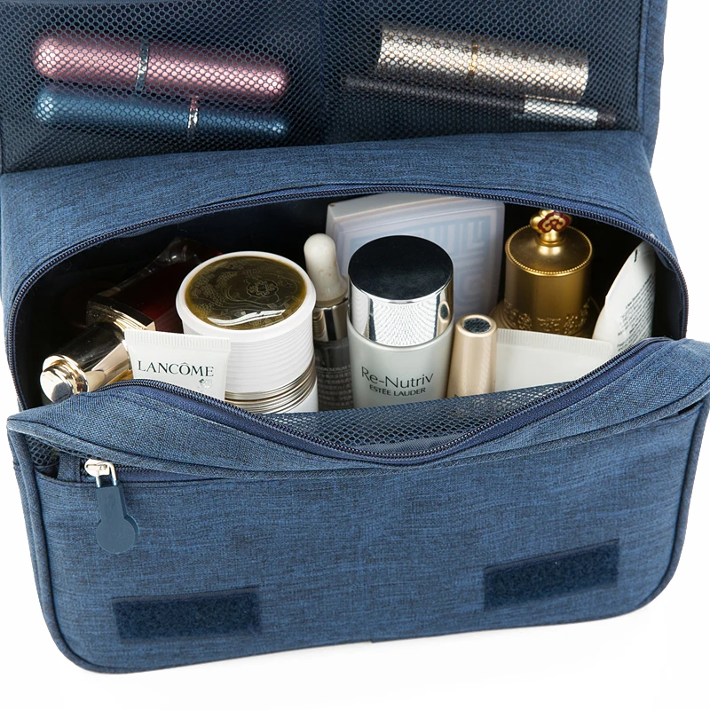 Large Capacity Toiletry Bag Waterproof Bathroom Storage Bag Portable Carry Cosmetic Bag with Hanging Hook Cosmetic Organizer Box 6