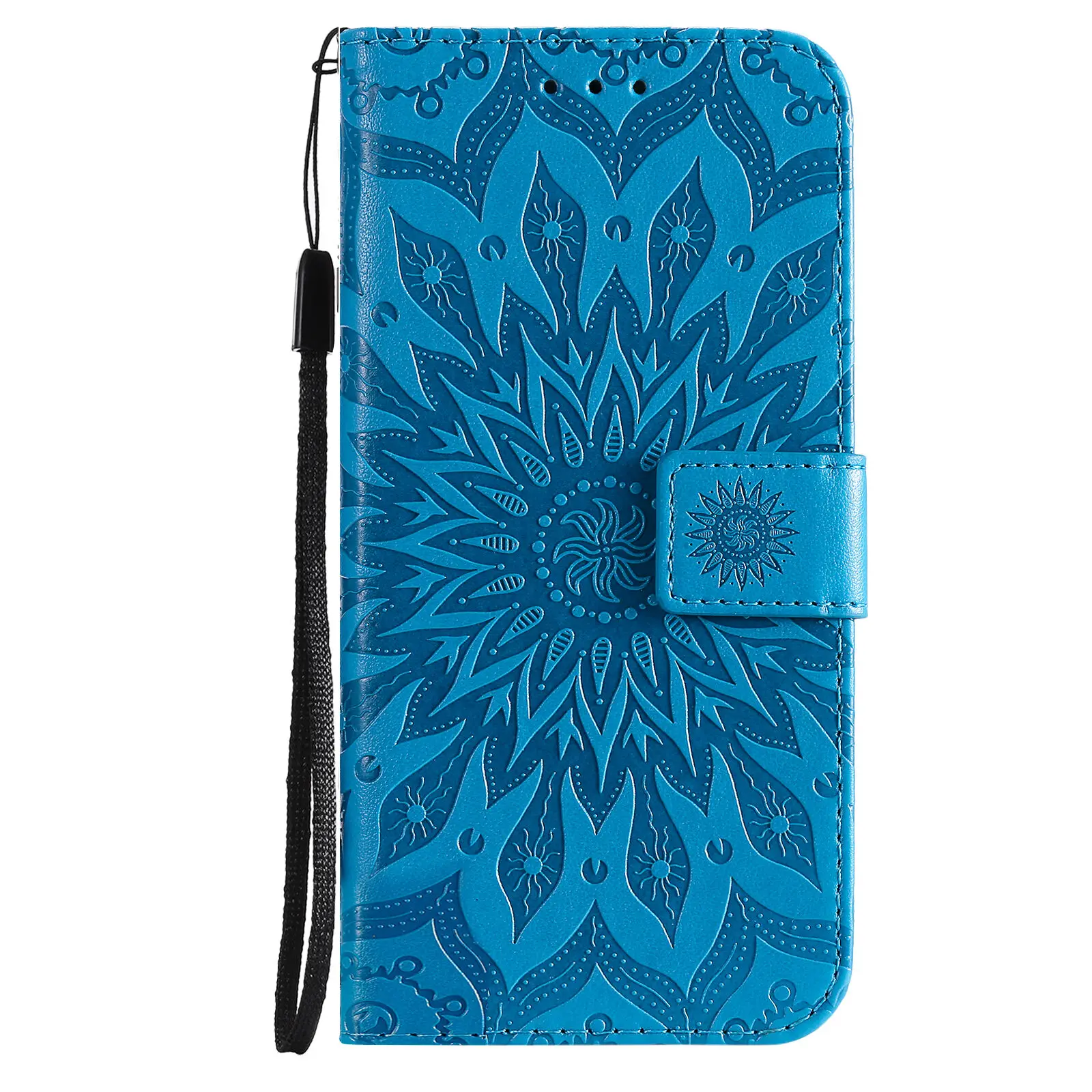 thumbnail image 1 of Funda con relieve de flores para Huawei P20 P30 P40 P50 P70 Lite Pro P Smart 2019 2020 2021 Y5P Y6P Y7P Y8P Y9A Funda de cuero con tapa para tarjetas, 1 of 5