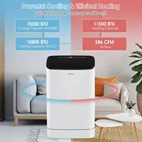 15000 BTU Portable Air Conditioner, with Heat, Auto Swing 4-in-1 AC Unit for Rooms up to 800 Sq.Ft, with Built-in Dehumidifier 2