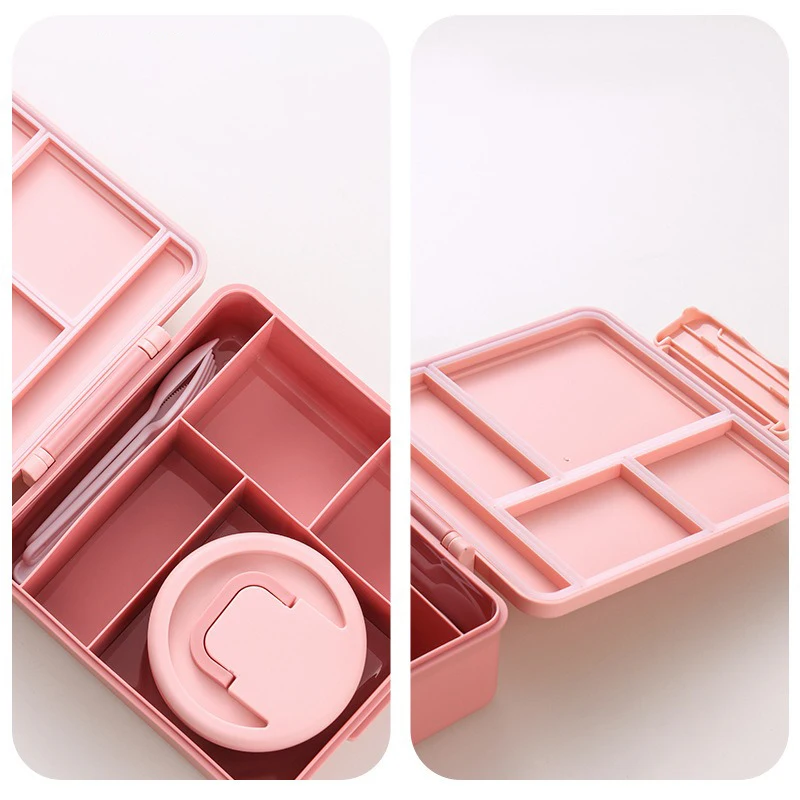 Food Grade PP Cartoon Fruit Bento Box for Kids and Office Workers