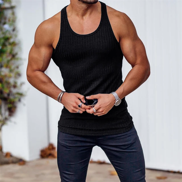 Canotte Uomo A Rombi Bianche E Nere – Set Di 2, Traspiranti In Rete Poliestere Per Palestra E Corsa (Taglie S-3XL) - 6