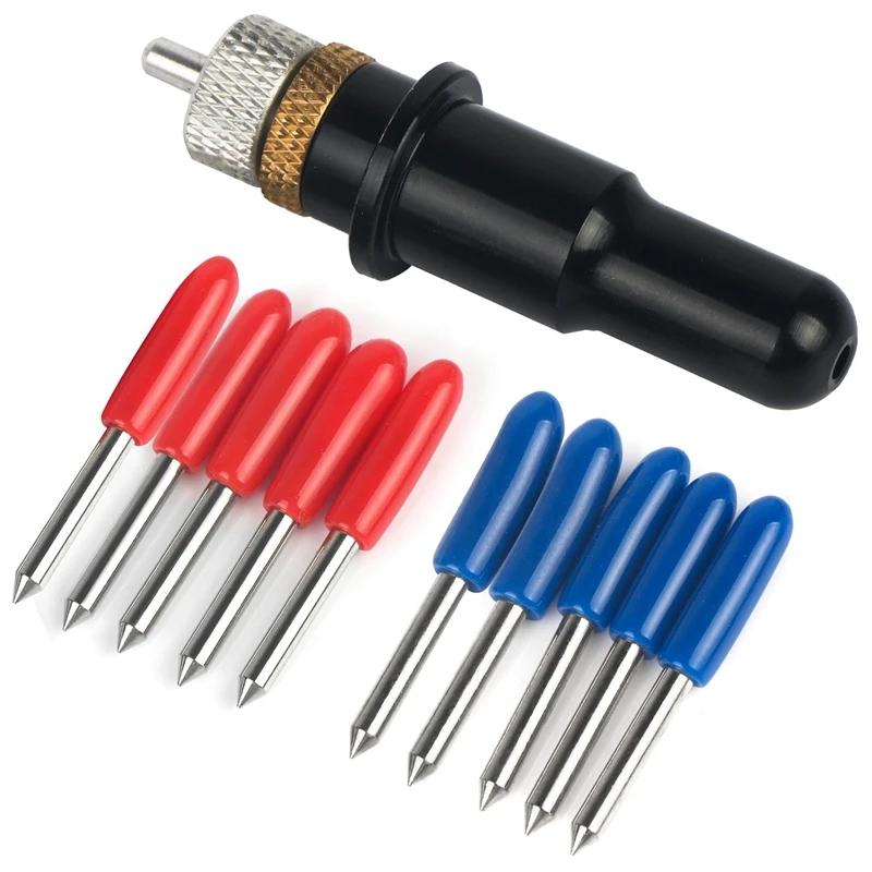 1Pc Roland Blade Holder Colore Nero + 5 Pezzi 45 + 5 Pezzi 60 Gradi Refine Rabbit Redsail Cutter Plotter Lame Da Taglio