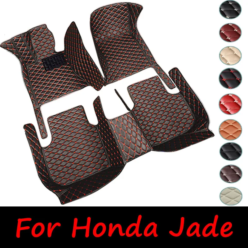 

Car Mats For Honda Jade FR4 FR5 2013~2020 Luxury Leather Floor Mat Set Carpet Rug Auto Foot Pads interior parts Car Accessories