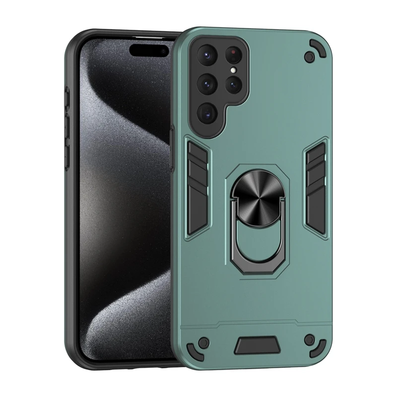 Enhanced Armor Magnet Ring Case with Edge Camera Protection