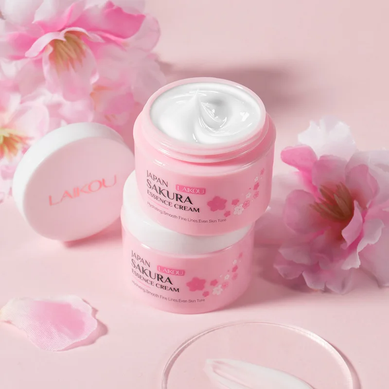 Japan Sakura Face Cream Hydrate Shrink Pores Cosmetics Moisturizing Cherry Blossom Essence Refreshing Facial Lotion Emulsions