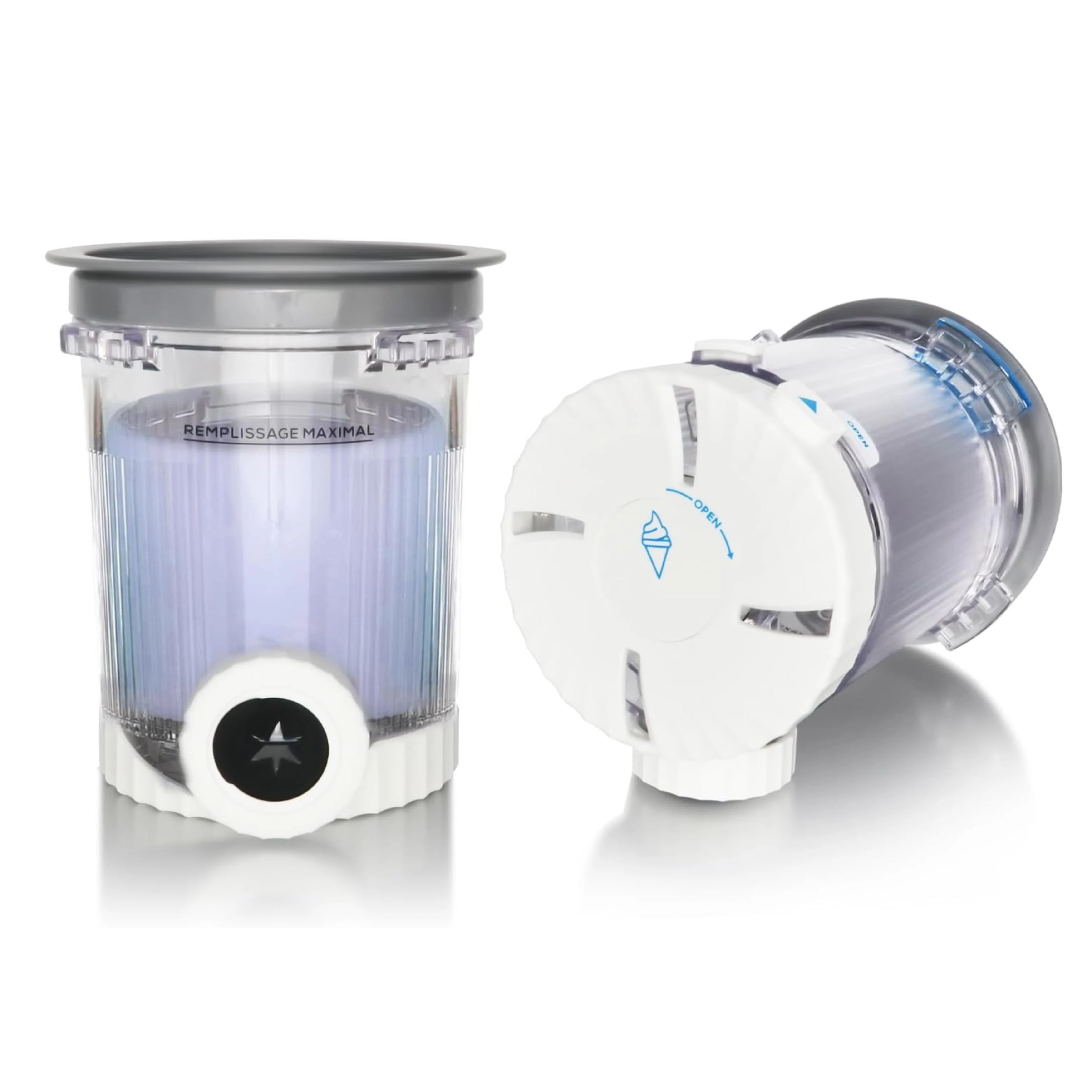Compatible con Ninja Swirl de Creami NC700 Ice Cream MakerFits NC701 NC701Q CN701CO, 16 oz. Reemplazo de recipiente para tazas, 2 piezas