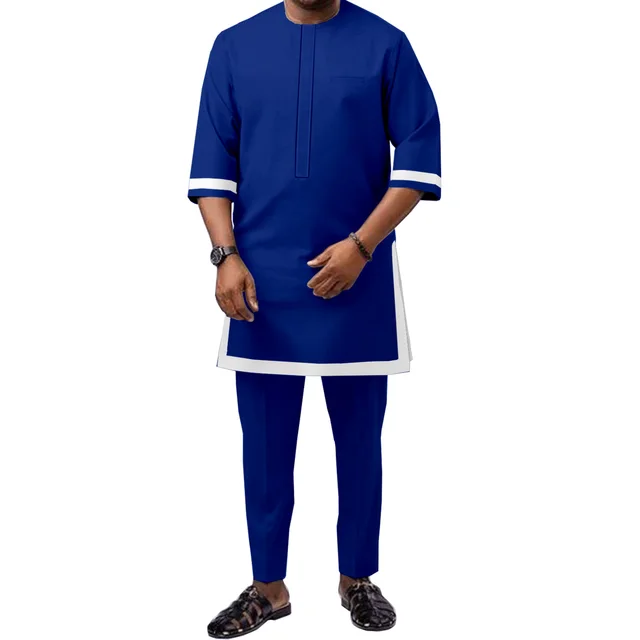 Seyi Long Sleeve Dashiki Outfit - Image 5