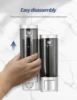 Shampoo Dispenser for Shower Wall 1/2/3×200ML Chamber Refillable Liquid Soap Dispenser Bottle Bathroom Containers Transparent 3