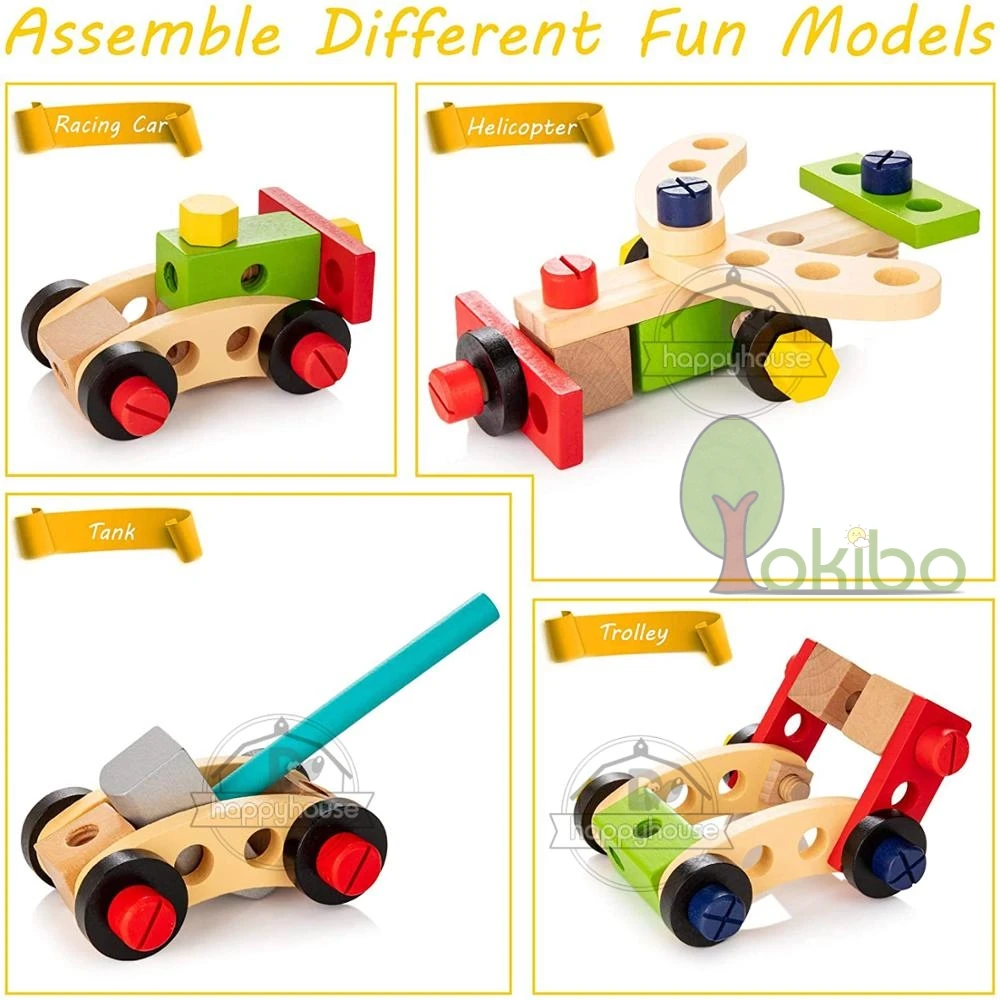 Kids Wooden Toolbox Pretend Play Set Educational Montessori Toys Nut Disassembly Screw Assembly Simulation Repair Carpenter Tool 3 Kids Wooden Toolbox Pretend Play Set Educational Montessori Toys Nut Disassembly Screw Assembly Simulation Repair Carpenter Tool 3