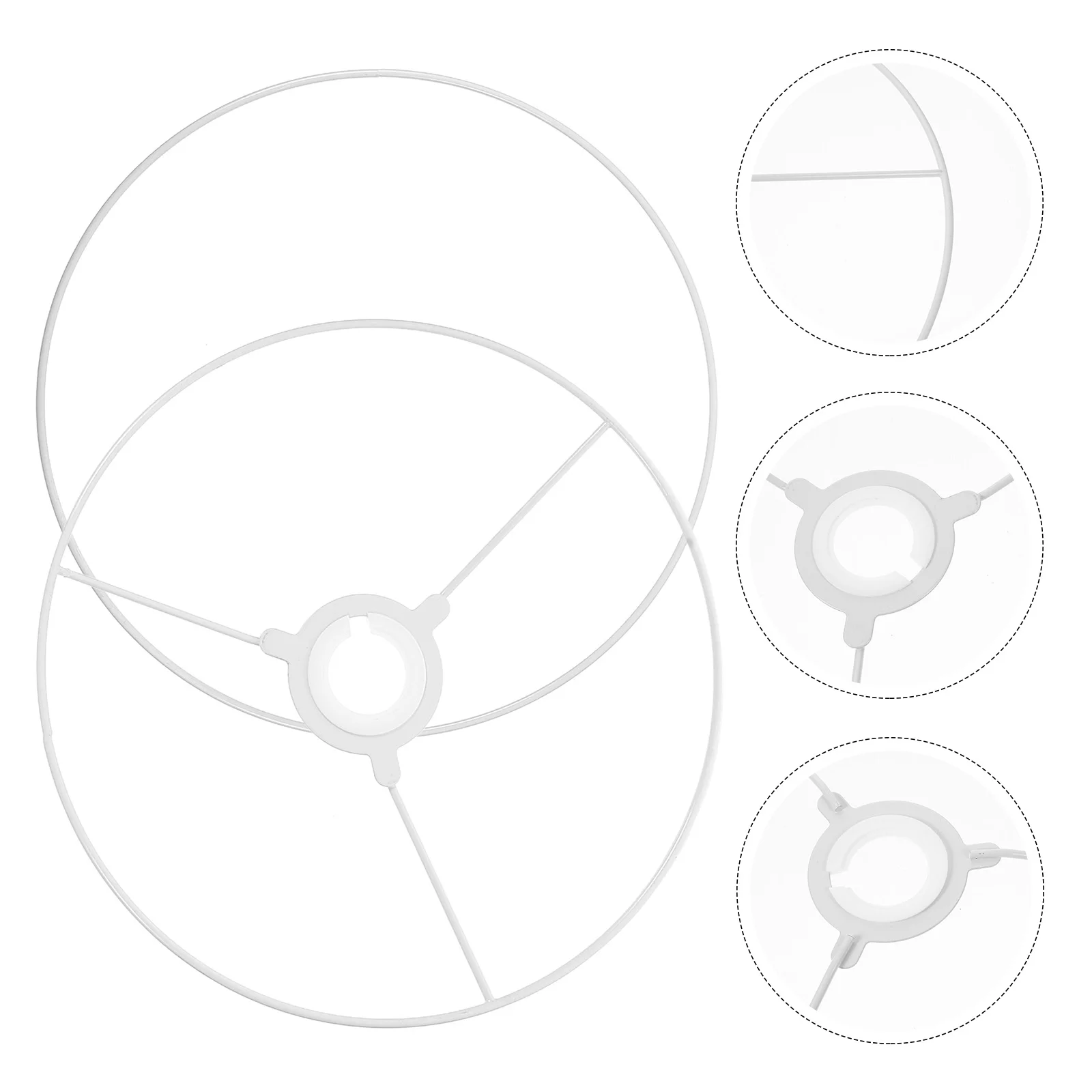 

Lampshade Frame Drum Ring for Pendant Light Wire Cover Metal Support DIY Chandelier Cage Guard