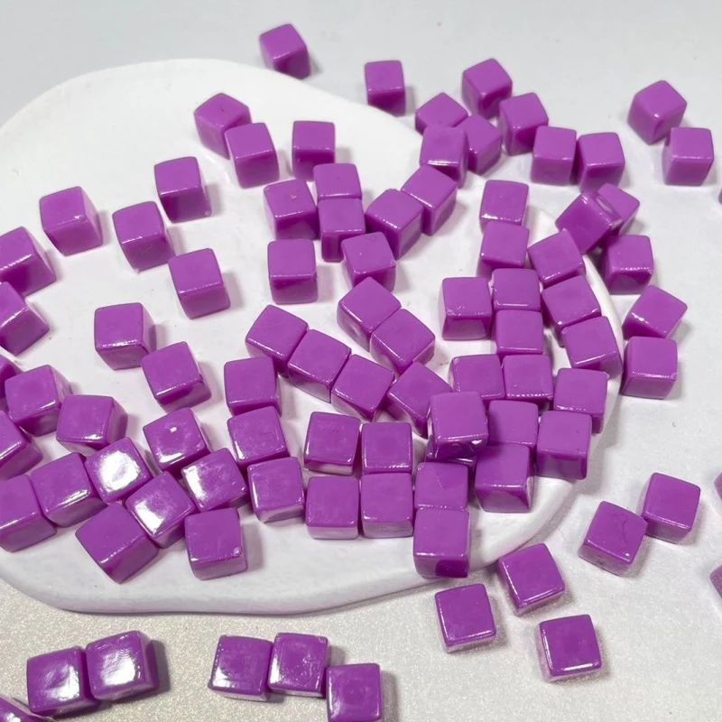 Vibrant Multicolor Crystal Dice Set - 50 Piece Collection