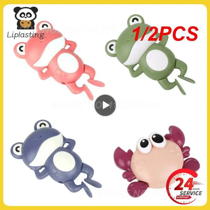 

1/2PCS Bath Toys for Children New Baby Bath Swimming Bath Toy Cute Frogs Clockwork Baby Bath Toy Brinquedos Infantil игрушки для