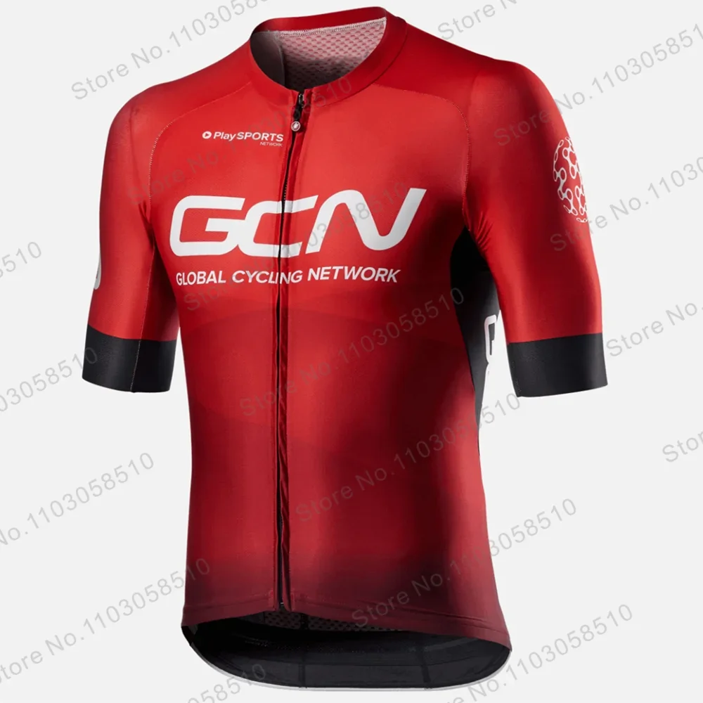 thumbnail image 1 of Conjunto de maillot de ciclismo GCN, uniforme de ciclismo de montaña, ropa de ciclismo de verano, ropa transpirable, camiseta de ciclismo, pantalones con tirantes 2024, 1 of 4