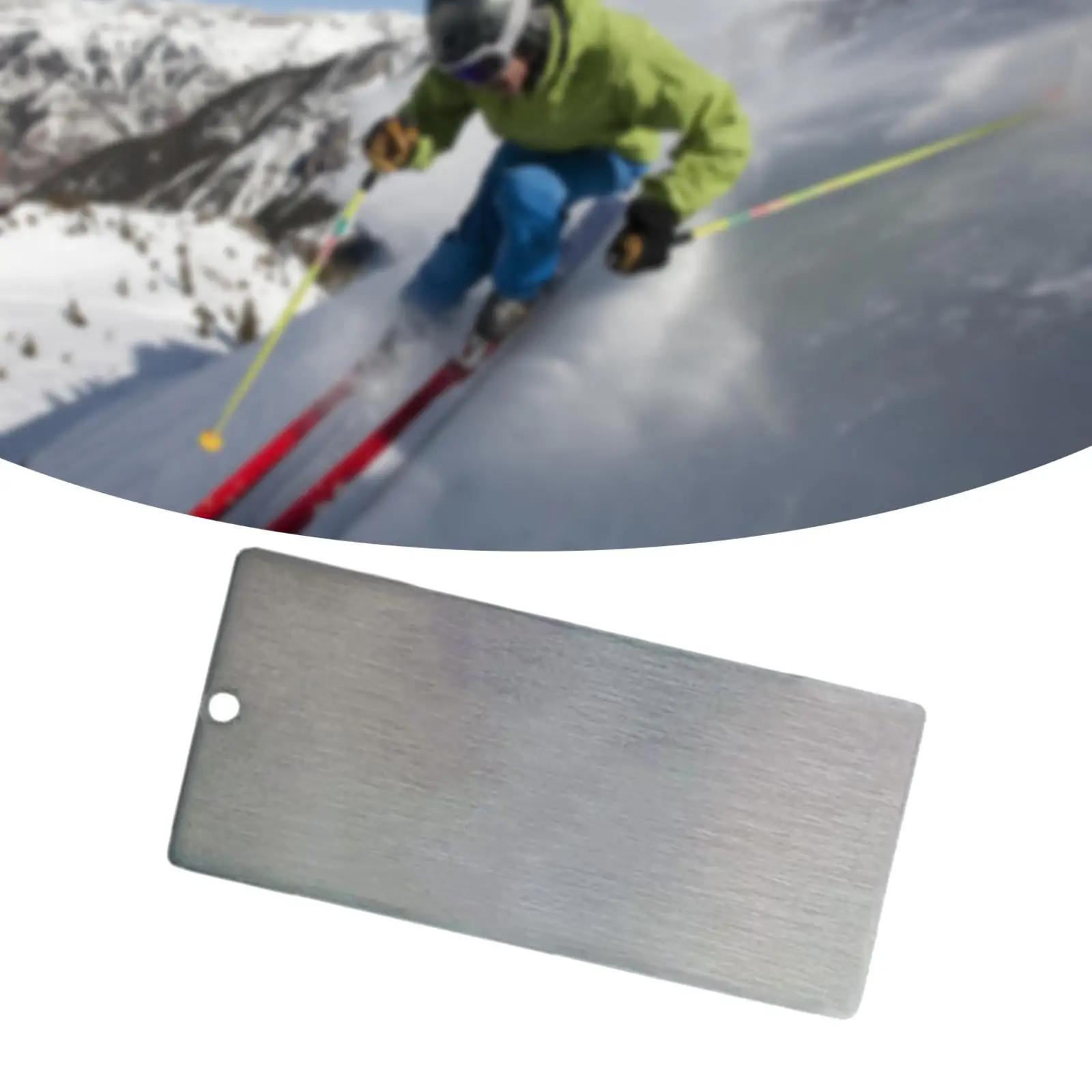 Ski Wax Scrapper Stainless Steel Snowboard Waxing Tool with Notch for Removing Excess Cooled Wax Ski Snowboard Accessories 3
