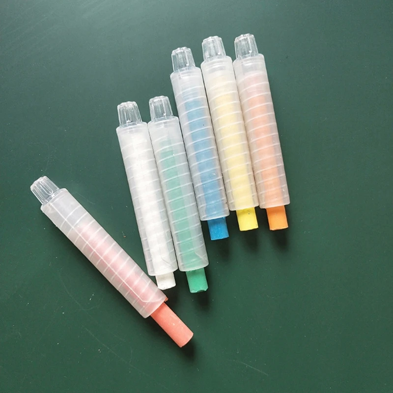 

Clear Chalk Pen Holder Adjustable Chalk Protector Washable Reusable for School