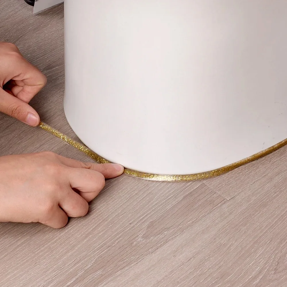 Selbstklebendes Keramikfliesen-Fugenband Küche Bad Wasserdichtes Schimmelresistentes Klebeband Schöne Nahtbänder Glitzer-Dekorstreifen – Detail 10