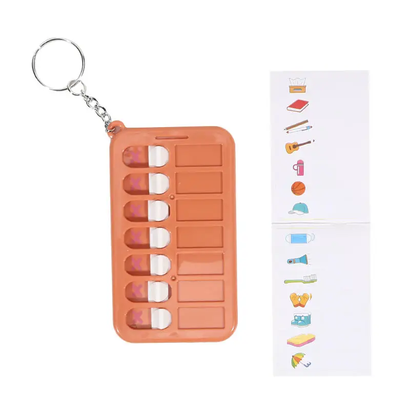 Schlüsselanhänger-Notizbuch, Selbstdisziplin-Checkliste für Kinder, Schreibwaren, Memoboard, Lernzubehör, Tagebuch, Memo-Notizbuch, praktisch – Detail 9