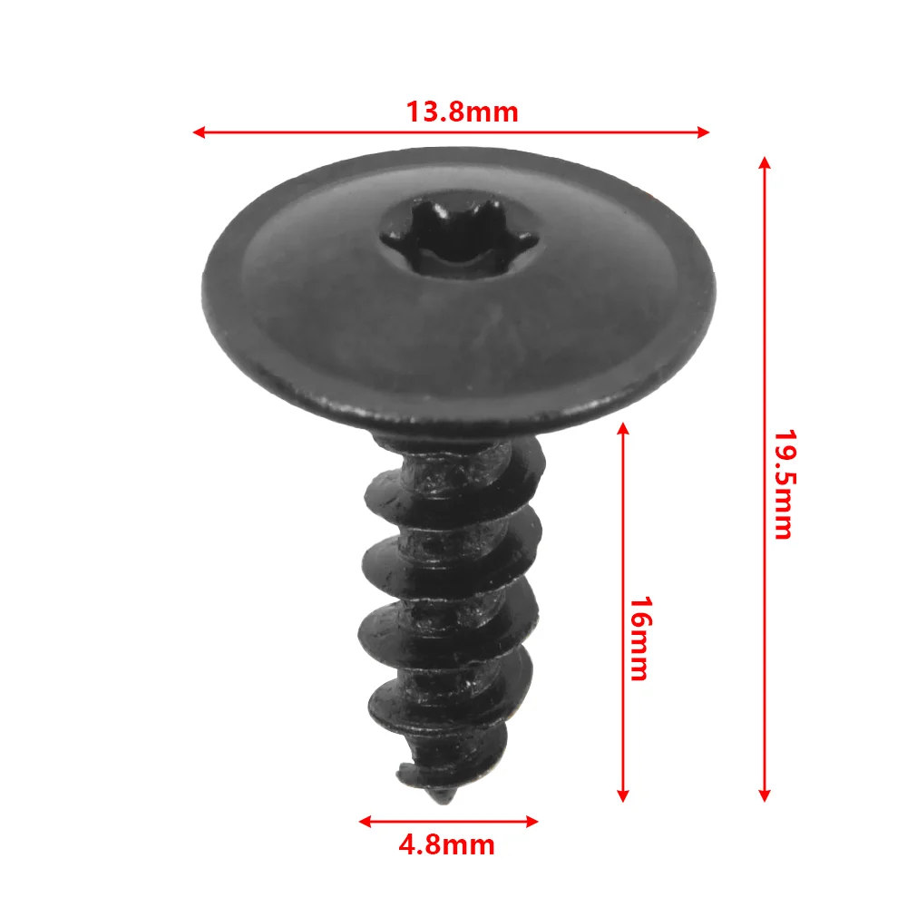10Pcs High-End Engine Cover Undertray Splashguard Wheel Arch Torx Screw for VW Audi 5x16mm Clips 5
