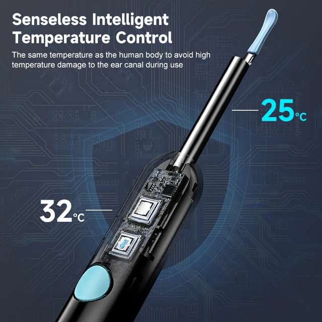 4.2mm WiFi Ear Cleaner Camera for iOS/Android Phones with Ear Spoon Compartmen Endoscope Ear Picker Mini Camera Ear Cleaning Set 6