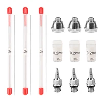 3pcs set 0.2/0.3/0.5mm Airbrush Nozzle Needle Airbrushes Spray Gun Spraying Paint Sprayer Replacement parts Tool Accessories 1