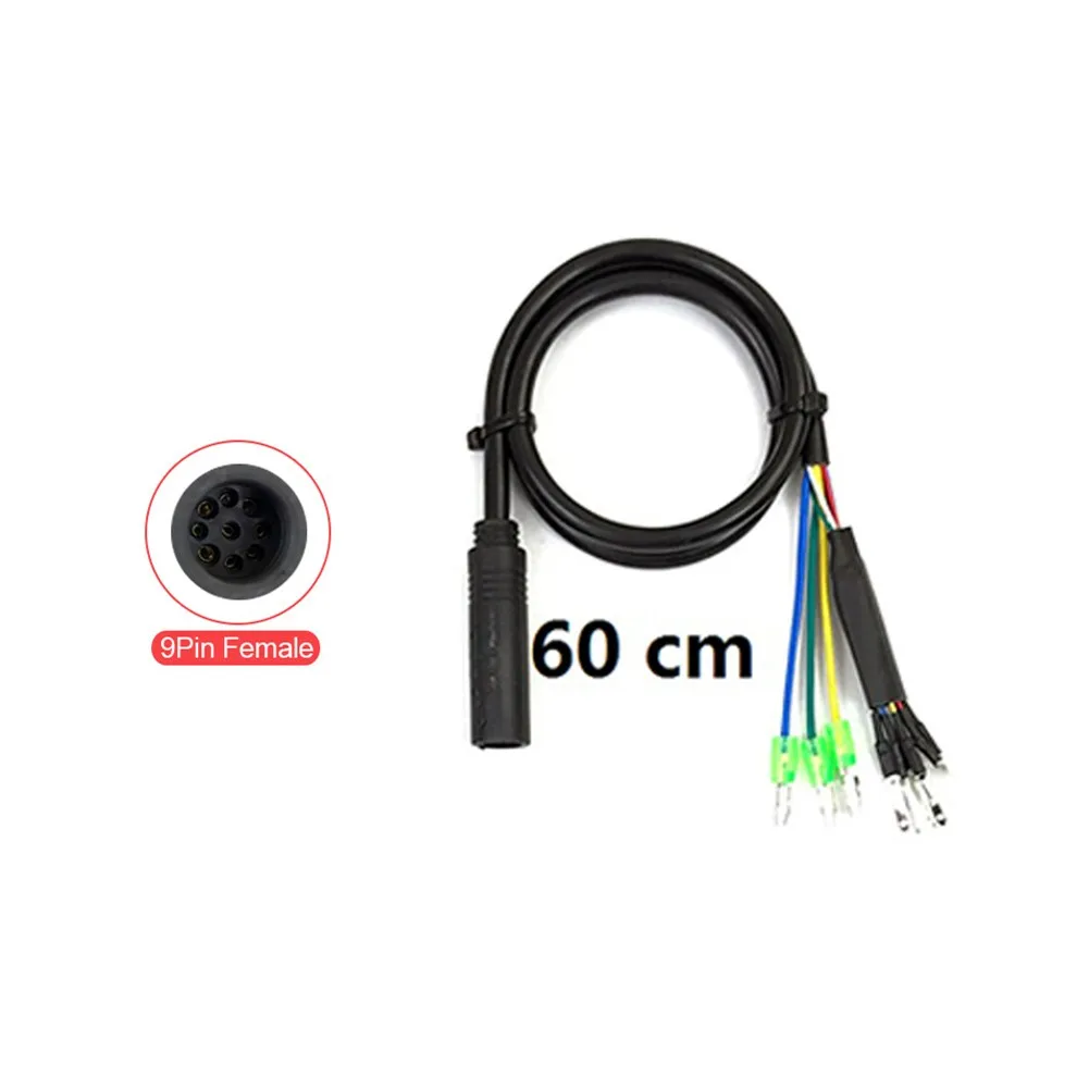 Conversion Extension Motor Cable Female 6Pin Hall Sensor 3Pin Phase Position 60CM 9 Pin Connector Black Newest