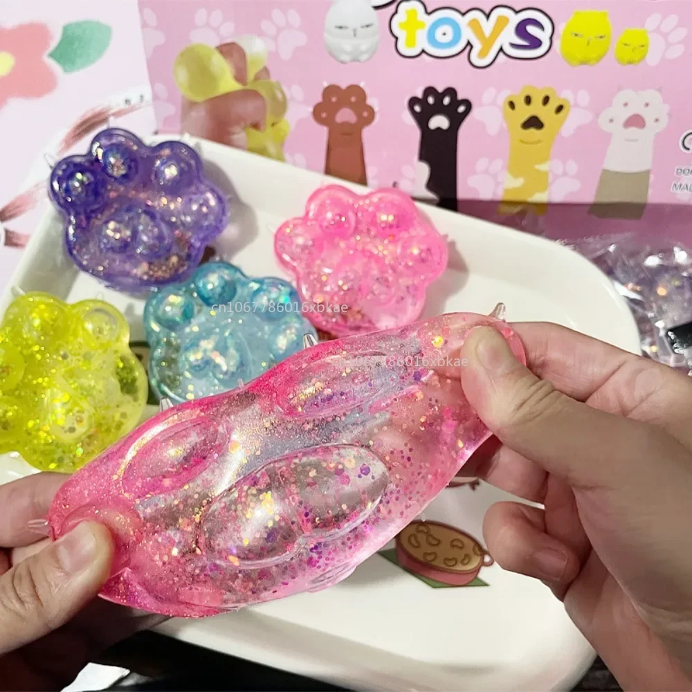 Squishy Toy Kawaii Cat Paw Mochi Taba Fidget Toys Cute Plush тапа лапка Rebound Pinch Decompression Stress Release Toy juguetes 2