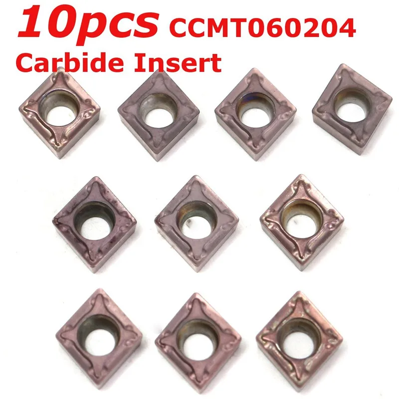 

10Pcs Carbide Insert CCMT060204 CCMT21.51 VP15TF Inner Round Milling Tool CCMT 060204 CNC Blade CNC Lathe Tool