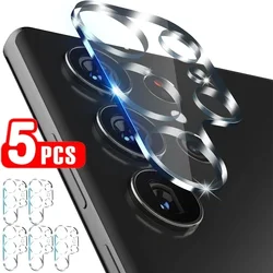 Premium 9H Tempered Glass Camera Lens Protector Cover - 5Pcs (For S25)
