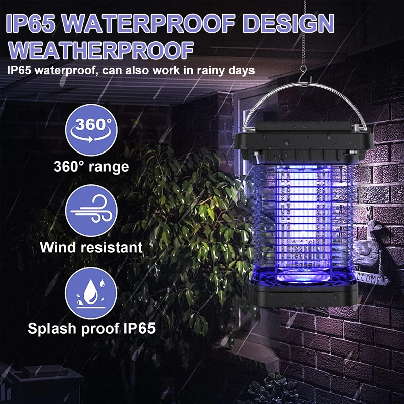 Solar-Elektroschock-Moskito-Killer-Lampe, wiederaufladbar über USB, für den Außenbereich, wasserdicht, Fliegenfalle, Zapper, Insektenvernichter_voghion.com