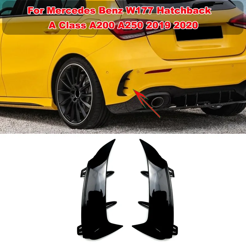 

Rear Bumper Side Splitter Canards Aprons Diffuser Knife For Mercedes Benz W177 Hatchback A Class A200 A250 2019 2020