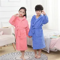 37 Design Cotton Kids Hooded Bathrobe For Girl Sleepwear Robe Boy Cotton Terry Bathrobe Baby Pajamas Bath Robe Children Bathrobe