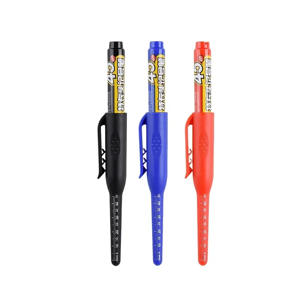 Deep Hole Marker Pens with Long Nib Head - Waterproof Ink for Precision Woodworking