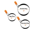 LMETJMA Egg Rings Pancake Mold Set Set Stainless Steel Fried Egg Ring Griddle Pancake Shapers with Silicone Handle JT195 2