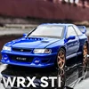 1:32 JDM Subaru Impreza STI WRX Alloy Car Model Sound and Light Pull Back Children's Toy Collectibles Birthday gift 1