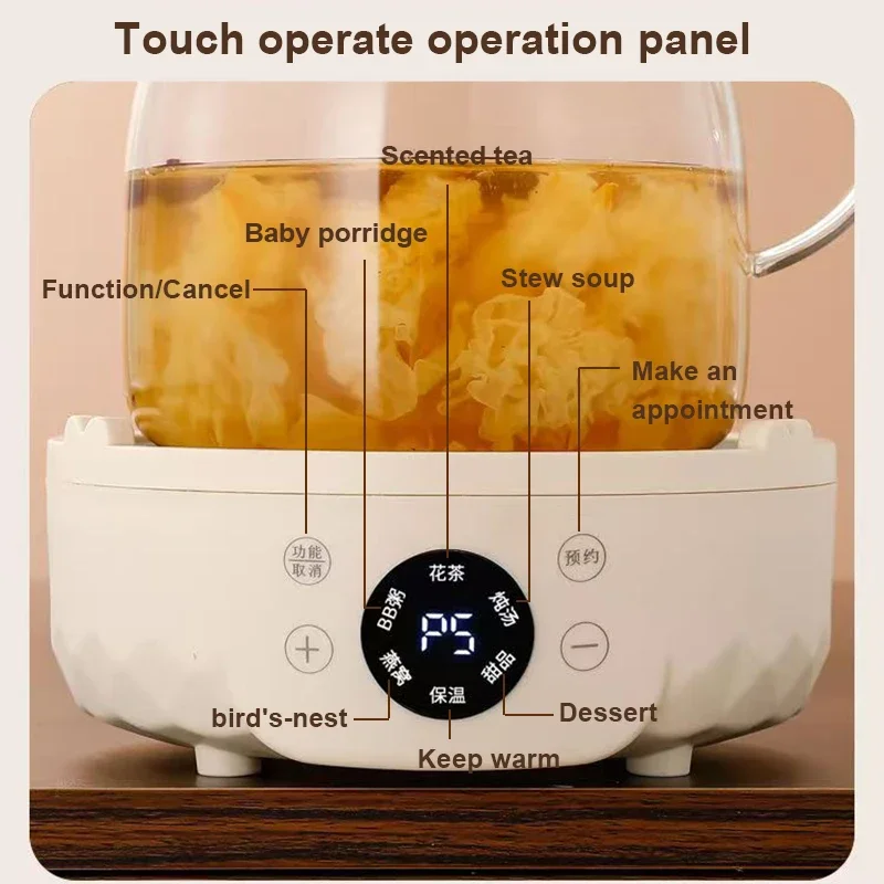 Multifunction Automatic Glass Flower Teapot Electric Kettle Insulated Health Cup Steam Tea Boiler Heating Stove Coffee Mug Plate