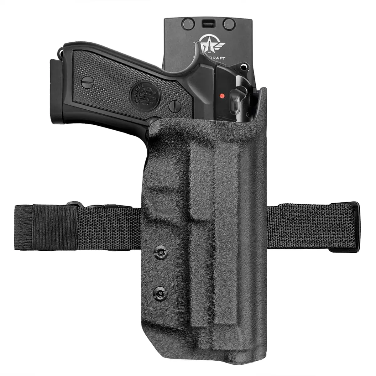 Beretta 92FS 92A1 96A1 Holster OWB Kydex Holster Fit Beretta 92 FS / 92 A1 / 96 A1 Pistol Drop Leg Outside