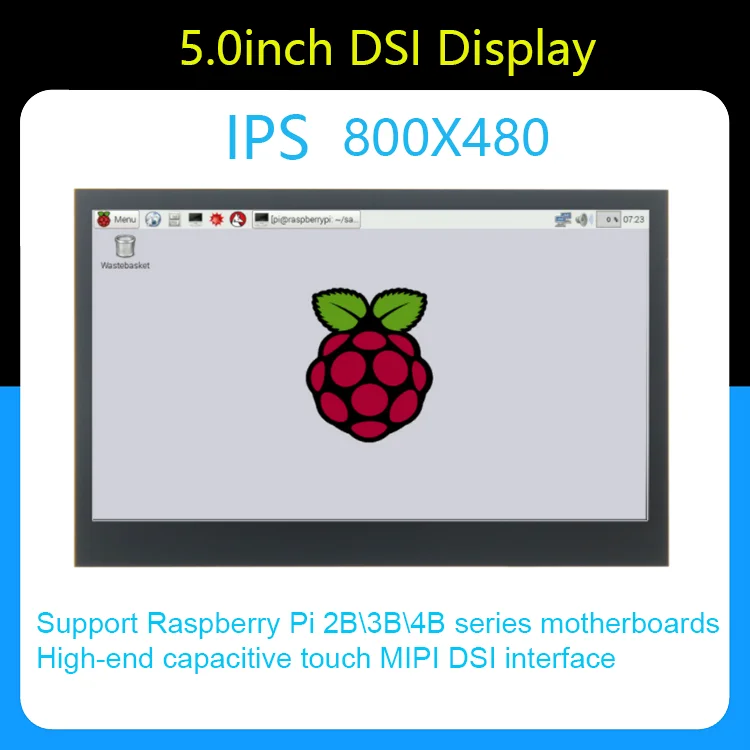 

5.0" 5.0 inch 800*480 MIPI IPS TFT DSI Multi-Touch Capacitive Touch Panel LCD Module Display Monitor Screen for Raspberry Pi