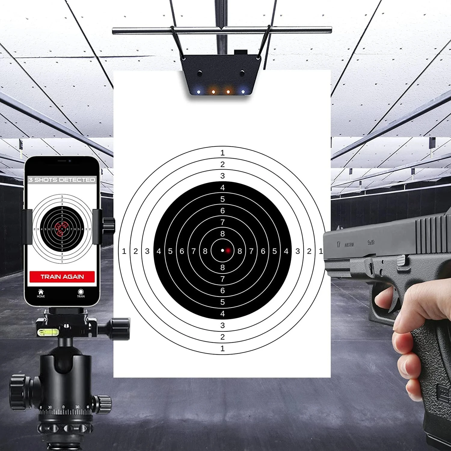 Dry Fire Laser Trainer Laser Bore Sight Laser Sight Red Dot Laser Sight Hunting 9mm Dry Fire Training Laser Bullet Boresighter For G17 G19 G43 380 ACP .223Rem 40S&W Cartridge Red Laser Bore Sight
