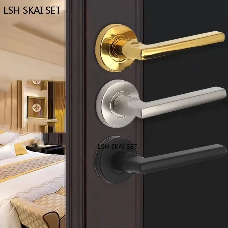 1PC 304 stainless steel door handles invisible door handle single-sided wooden door open-mounted pulls indoor barn handle without lock