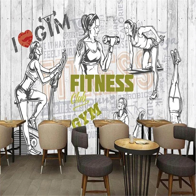 Custom 3D wallpaper retro cement wall boxing gym tooling mural background  wall - AliExpress