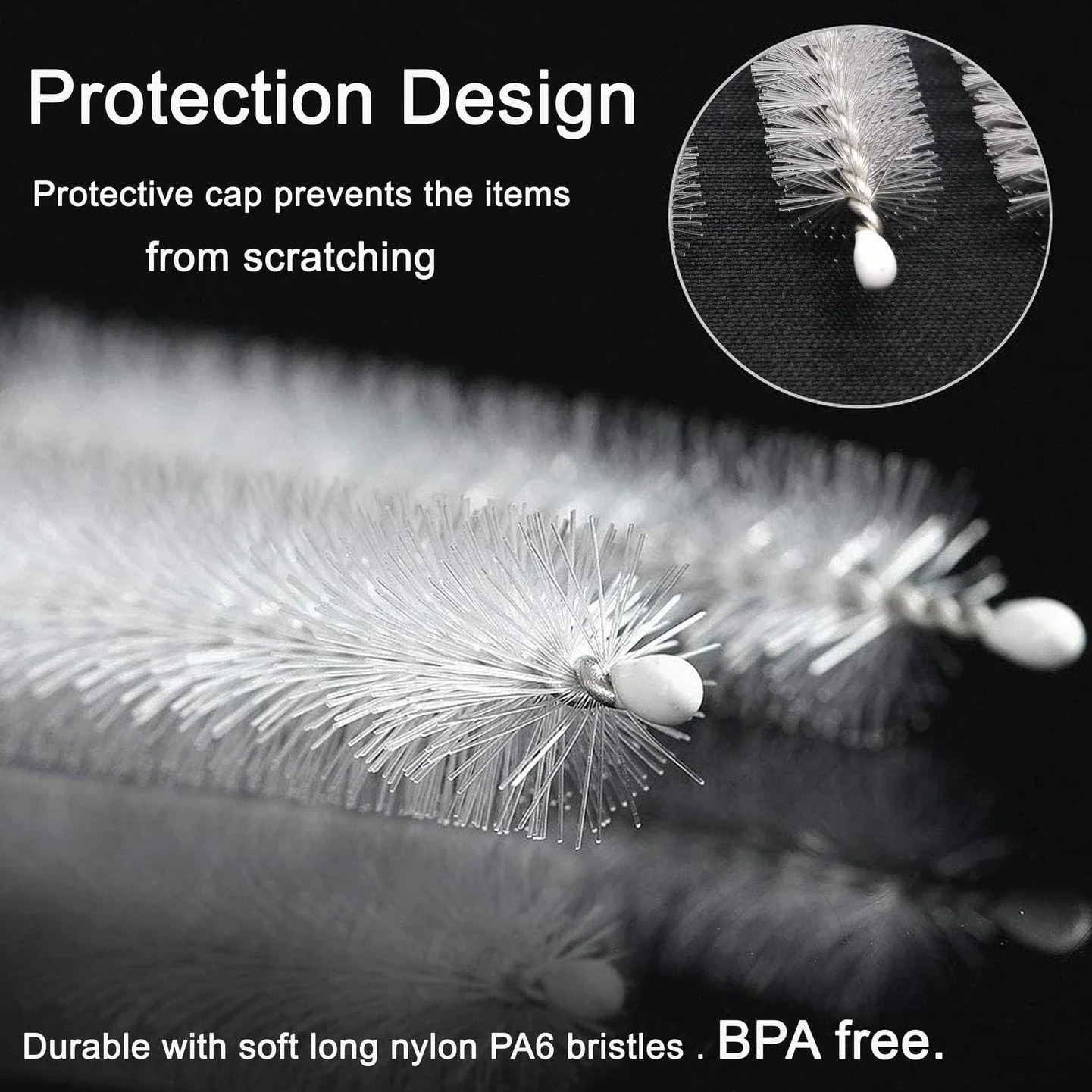 Drinking Straw Cleaning Brush Kit Reusable Tube Pipe Cleaner Nylon Stainless Steel Long Cleaning Brushes for Baby Cup Bottles